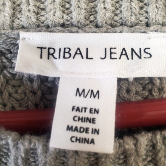 Tribal Jeans Star Studded Chunky Sweater Womens Size Med - Picture 2 of 4